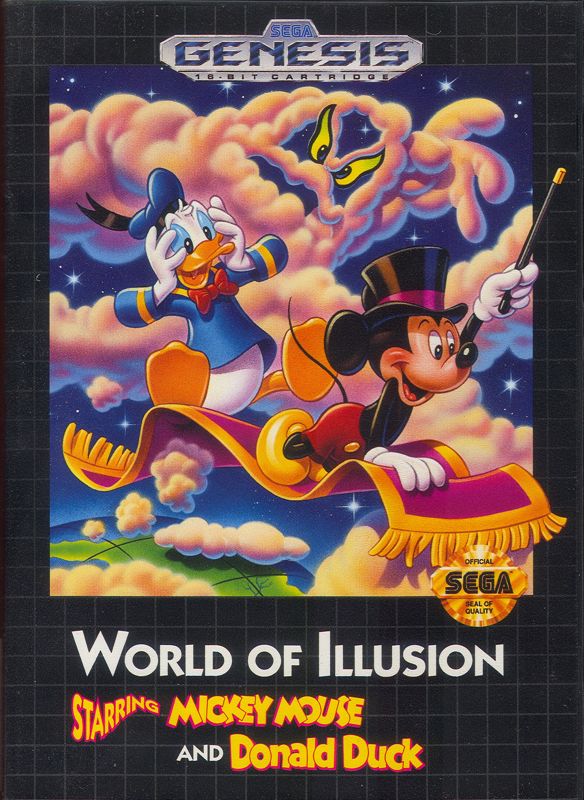 World of Illusion box art for Sega Mega Drive